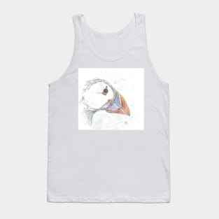 Squiggly puffin portrait Tank Top